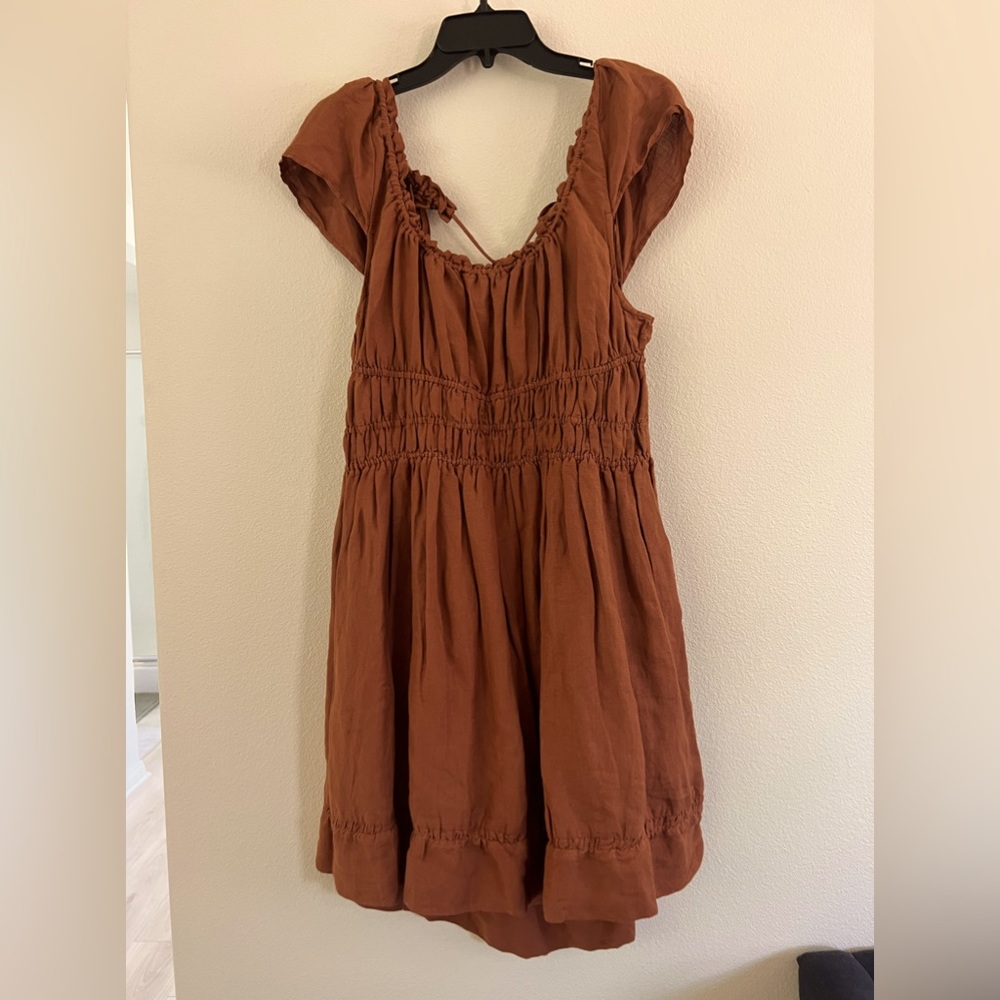 Anthropologie burnt orange summer dress Size XL